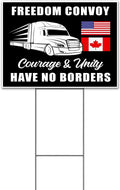 Freedom Convoy Courage Unity (18' x 24') Yard Sign, Quantity Discounts, Multi-Packs, Includes Metal Step Stake, Bandit, Lawn Sign, Advertising, USA | Trump, Republican, Political, Politics, Truck