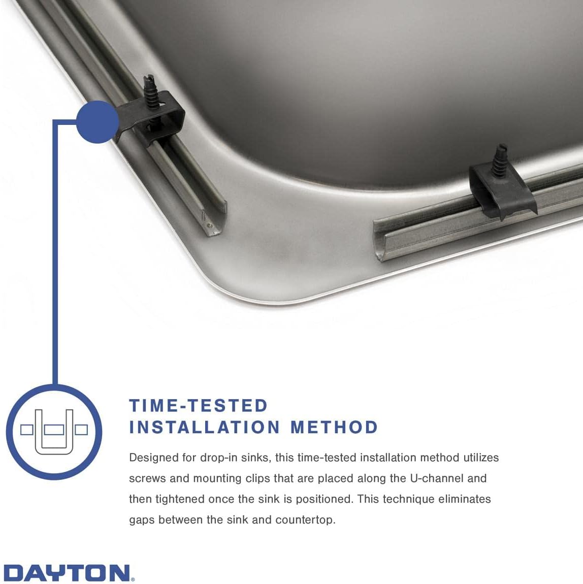 Elkay GE125213 Dayton Single Bowl Drop-in Stainless Steel Sink