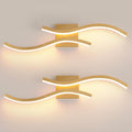 Bathroom Vanity Light Fixture, 26W 5CCT Dimmable Modern Led Bathroom Light Fixtures Over Mirror, LED Vanity Lighting Bar for Bathrooms (Gold,2 Packs, 24inch)