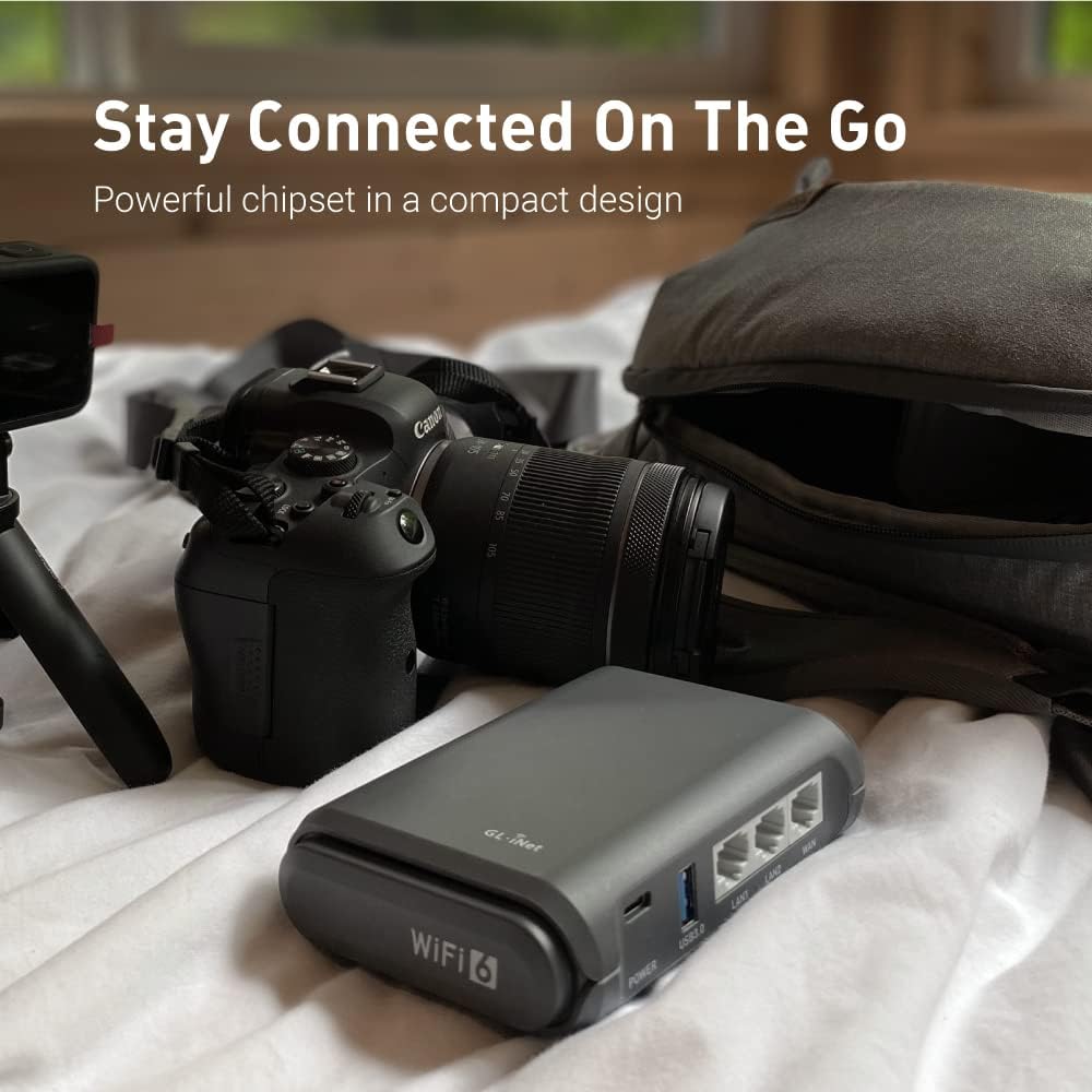 GL.iNet GL-BE9300(Flint 3) Tri-Band WiFi 7 Router & GL.iNet GL-AXT1800(Slate AX) Portable Gigabit Travel Router