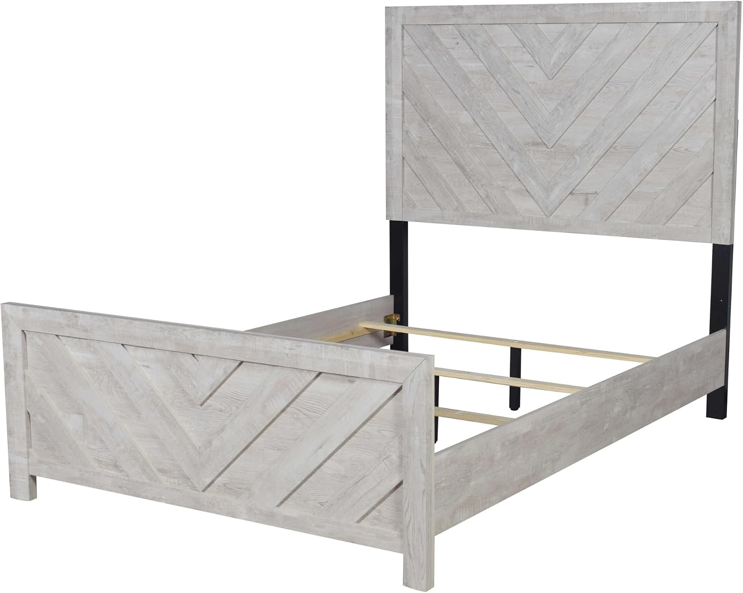 Full 4PC Storage Bedroom Set Made with Wood in Natural