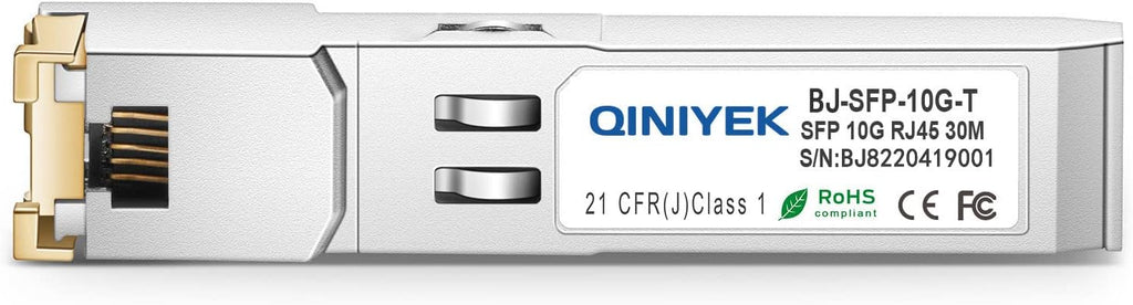 10G SFP+ to RJ45 Transceiver, 10GBase-T Copper SFP+ Module for Cisco SFP-10G-T-S, Ubiquiti UniFi UF-RJ45-10G, MikroTik S+RJ10, Netgear AXM765, Fortinet, Cat.6a/7, up to 30m (Pack of 4)