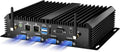 Industrial Mini PC, Fanless Desktop Computer Core i7-5500U 2.4-3.0GHz, Windows 10 Pro, 8G RAM, 256G SSD, 2xNICs, 6xCOM RS232, 4xUSB 3.0, HDMI/VGA Ports, Auto Power On, Full Metal Case
