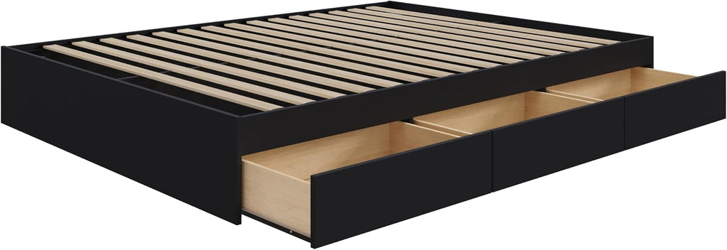 Nexera 3 Drawer Storage Bed, Full, Black