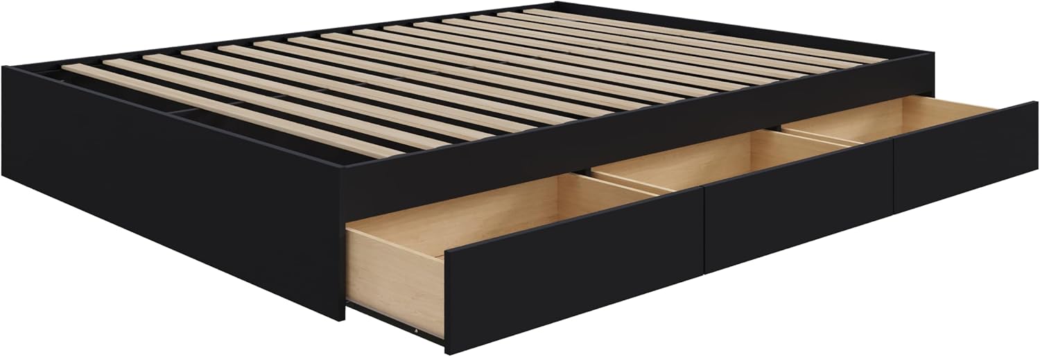 Nexera 3 Drawer Storage Bed, Full, Black