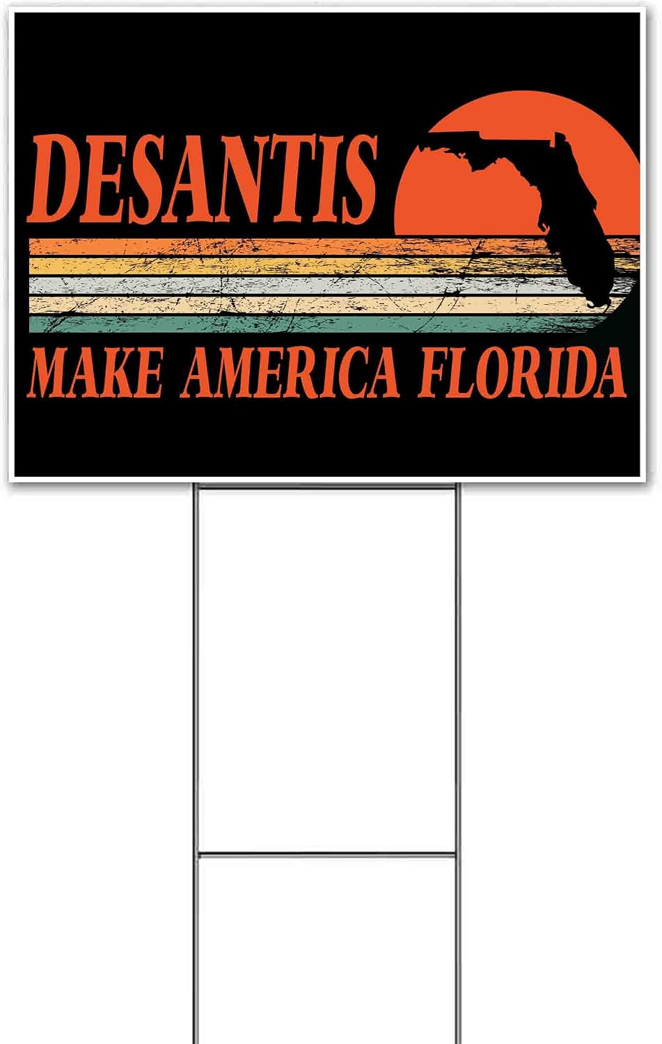 Desantis 2024 (18' x 24') Yard Sign, Quantity Discounts, Multi-Packs, Includes Metal Step Stake, Bandit, New, Advertising, USA | Election, Political, Republican, President, Vote