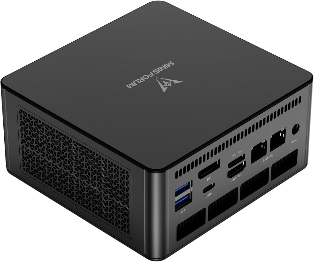 MINISFORUM UM890 Pro Mini PC AMD Ryzen 9 8945HS(8C/16T, up to 5.2GHz) 32GB DDR5 2TB PCIe4.0 SSD, 2xUSB4(PD 8K)|1xHDMI|1xDP Four Outputs, 2x RJ45, BT5.2 4xUSB3.2 AMD Radeon 780M Graphics Micro Computer