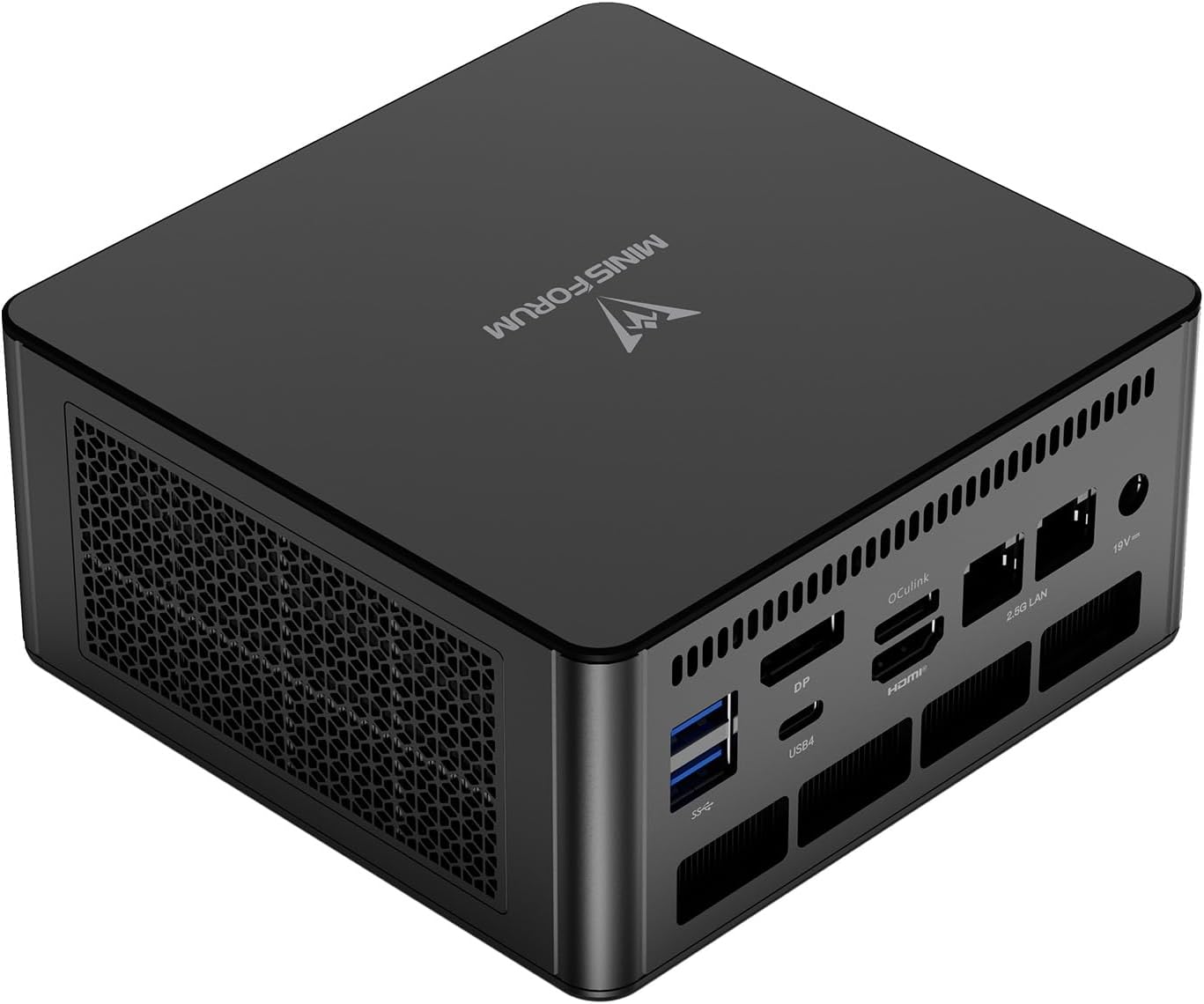 MINISFORUM UM890 Pro Mini PC AMD Ryzen 9 8945HS(8C/16T, up to 5.2GHz) 32GB DDR5 2TB PCIe4.0 SSD, 2xUSB4(PD 8K)|1xHDMI|1xDP Four Outputs, 2x RJ45, BT5.2 4xUSB3.2 AMD Radeon 780M Graphics Micro Computer