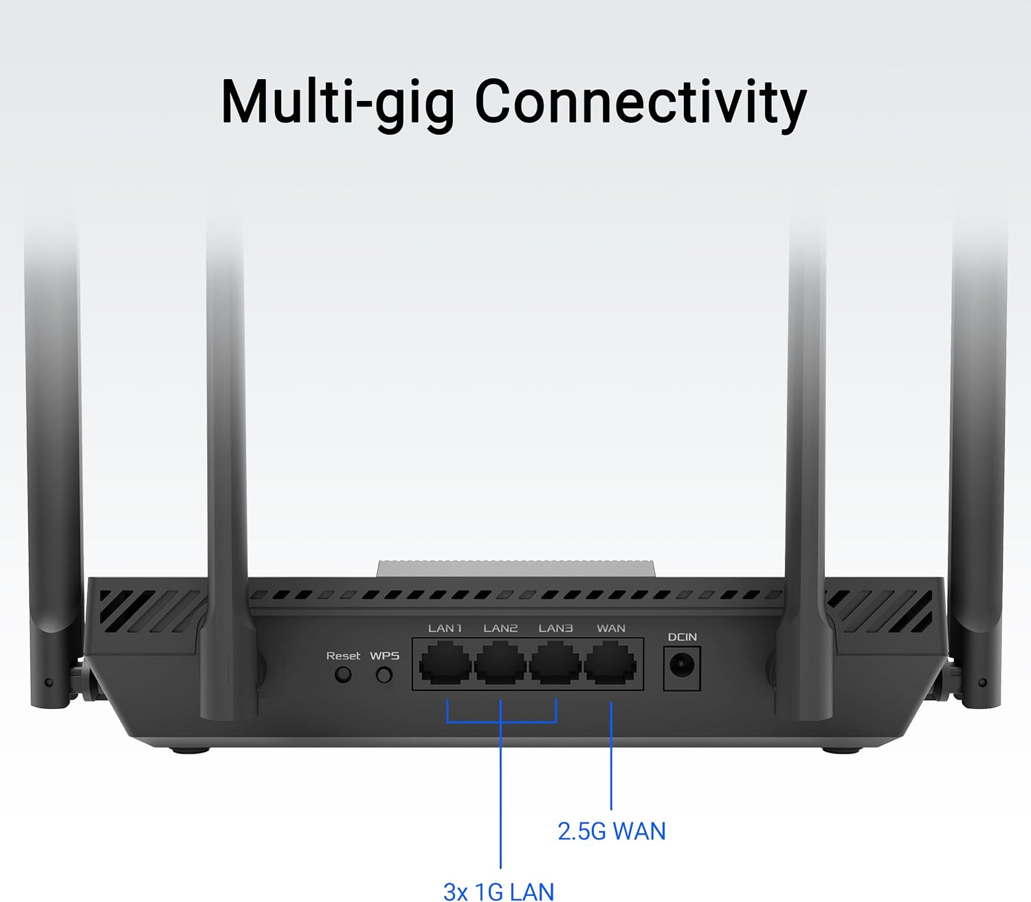 ASUS RT-BE50, Dual Band Expandable Smart AIMesh B3600 (802.11be), ONE Port 2.5 WAN, THREE 1G Ports, Up to 3 SSID for IoT Device, VPN Compatible and Parental Controls, Black