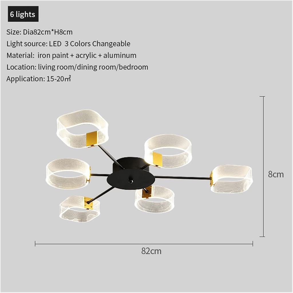 LED Modern Chandelier Lamp, Modern LED Chandelier Acrylic Transparent Lampshade Home Living Room Restaurant Bedroom - Chandelier,Modern LED Chandelier,Ceiling Light fixtures