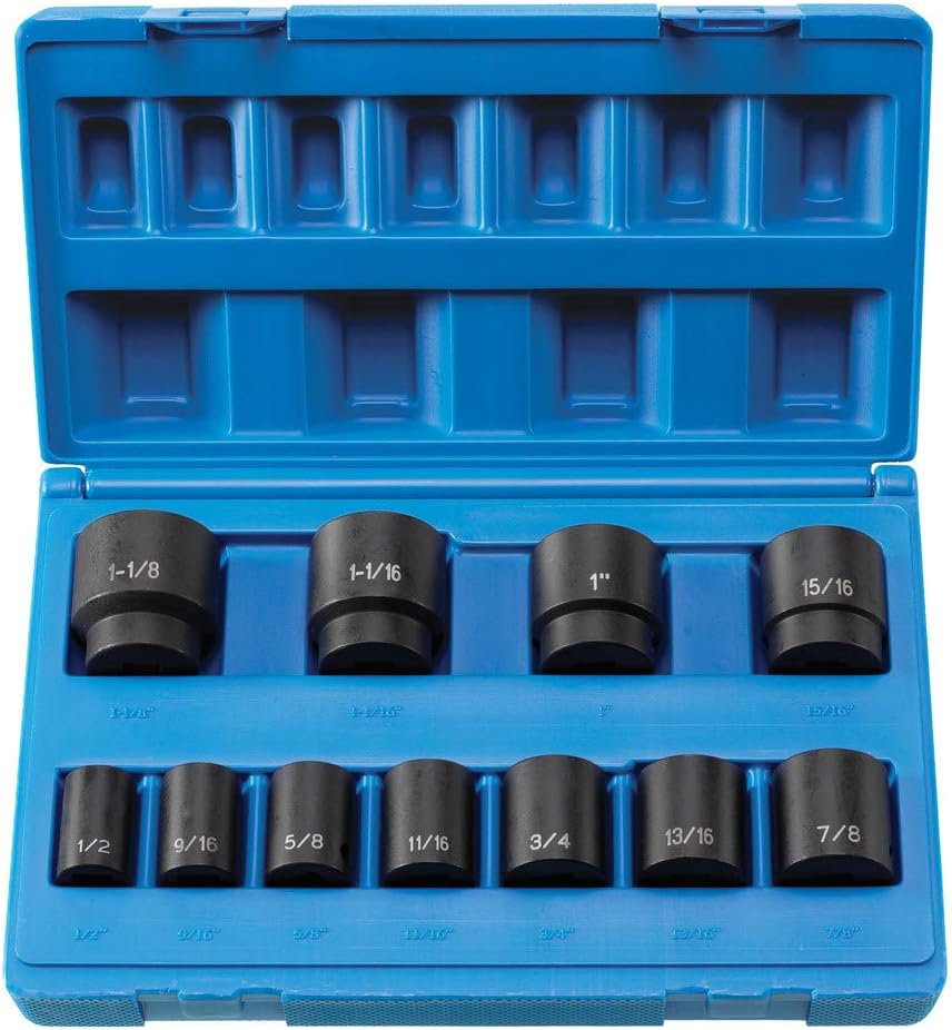 Grey Pneumatic (1311S) 1/2' Drive 11-Piece 8-Point Standard Socket Set