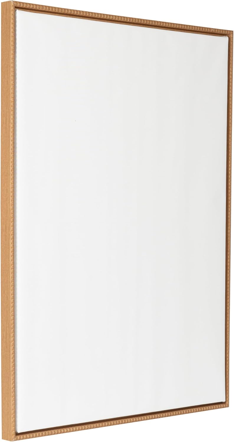 Kate and Laurel Sylvie Blank Framed Canvas Wall Art, 31.5x41.5 Natural Beaded, Vintage Modern Empty Canvas for Paint-Your-Own Art, Ready to Paint Premium Canvas Already Framed