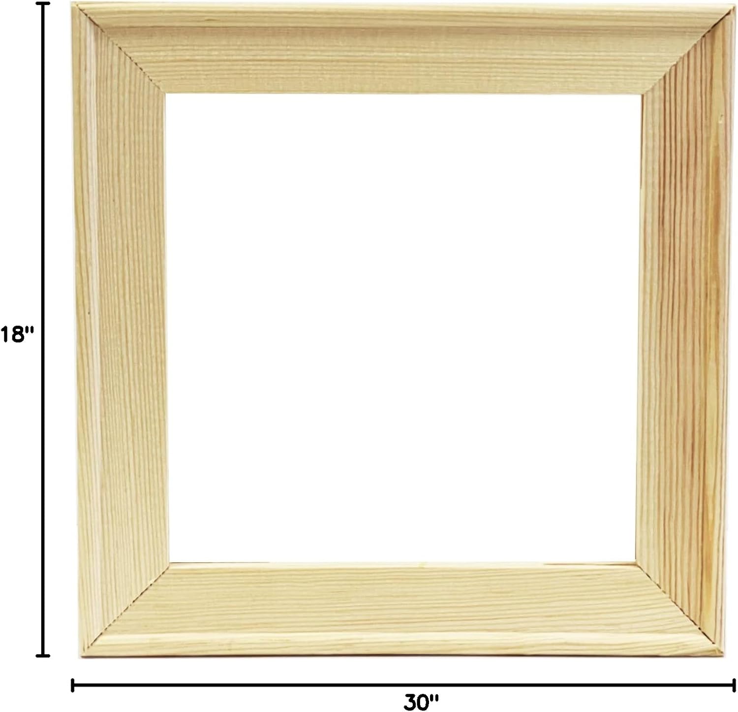 18' 50 PK Bulk Discount 0.75' Canvas Stretcher Bars Wood Frame for Canvas Stretching. Extra Large Custom Size 6-84'
