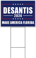 Desantis 2024 Make America Florida (18' x 24') Yard Sign, Quantity Discounts, Multi-Packs, Includes Metal Step Stake, Bandit, New, Advertising, USA | Florida, Election, Political, Republican