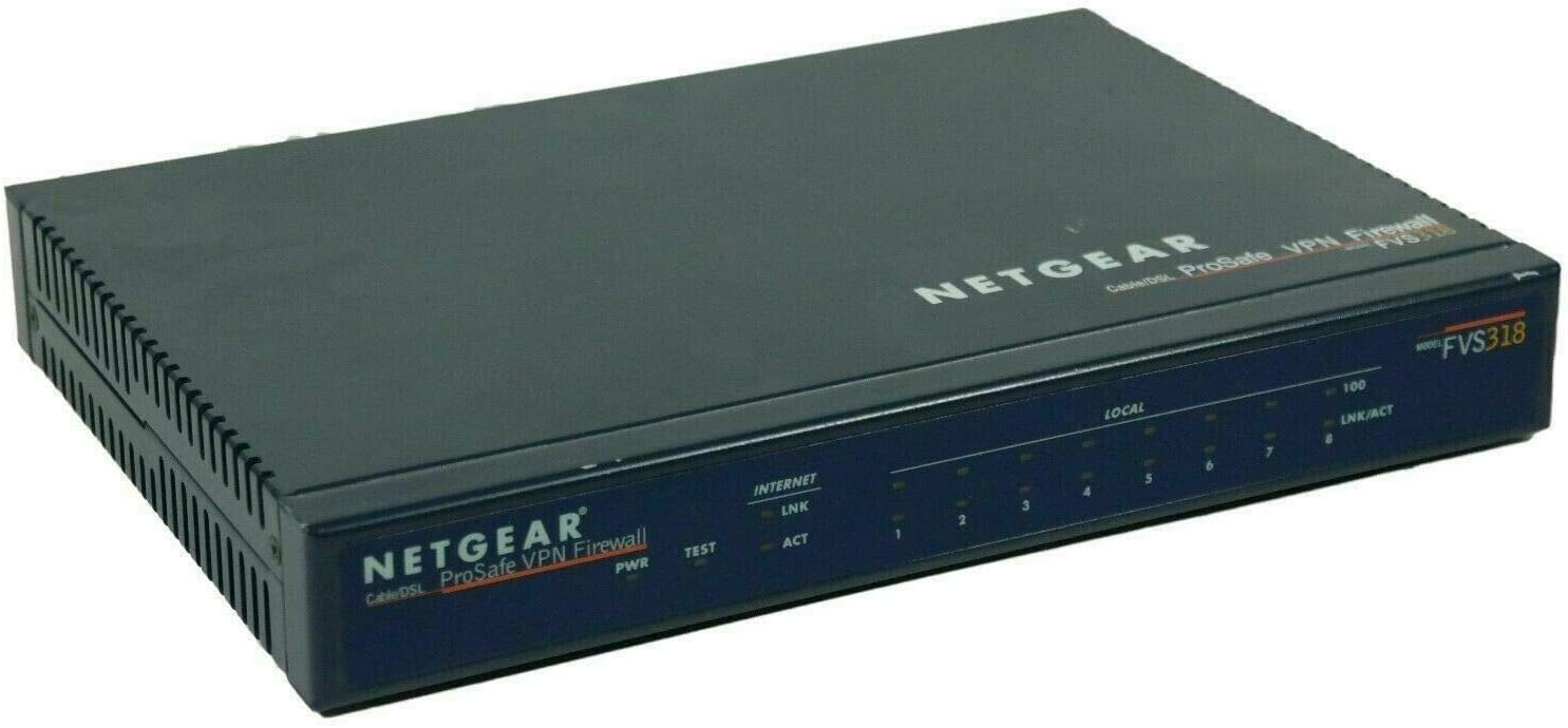 NETGEAR FVS318 ProSafe VPN Firewall 8 with 8-Port 10/100 Switch