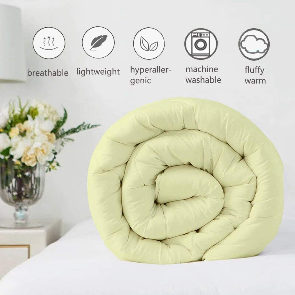 Super Soft 1000-TC All Season Down Alternative Comforter & 2pc Pillow Shams Super King (98' x 108') Inches Decorative Pintuck Comforter 100% Egyptian Cotton 600-GSM Fill & 8-Corner Tabs