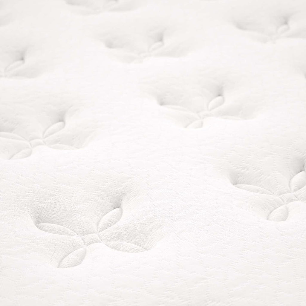 Modway Jenna 8' Innerspring and Memory Foam Twin Mattress With Individually Encased Coils, White