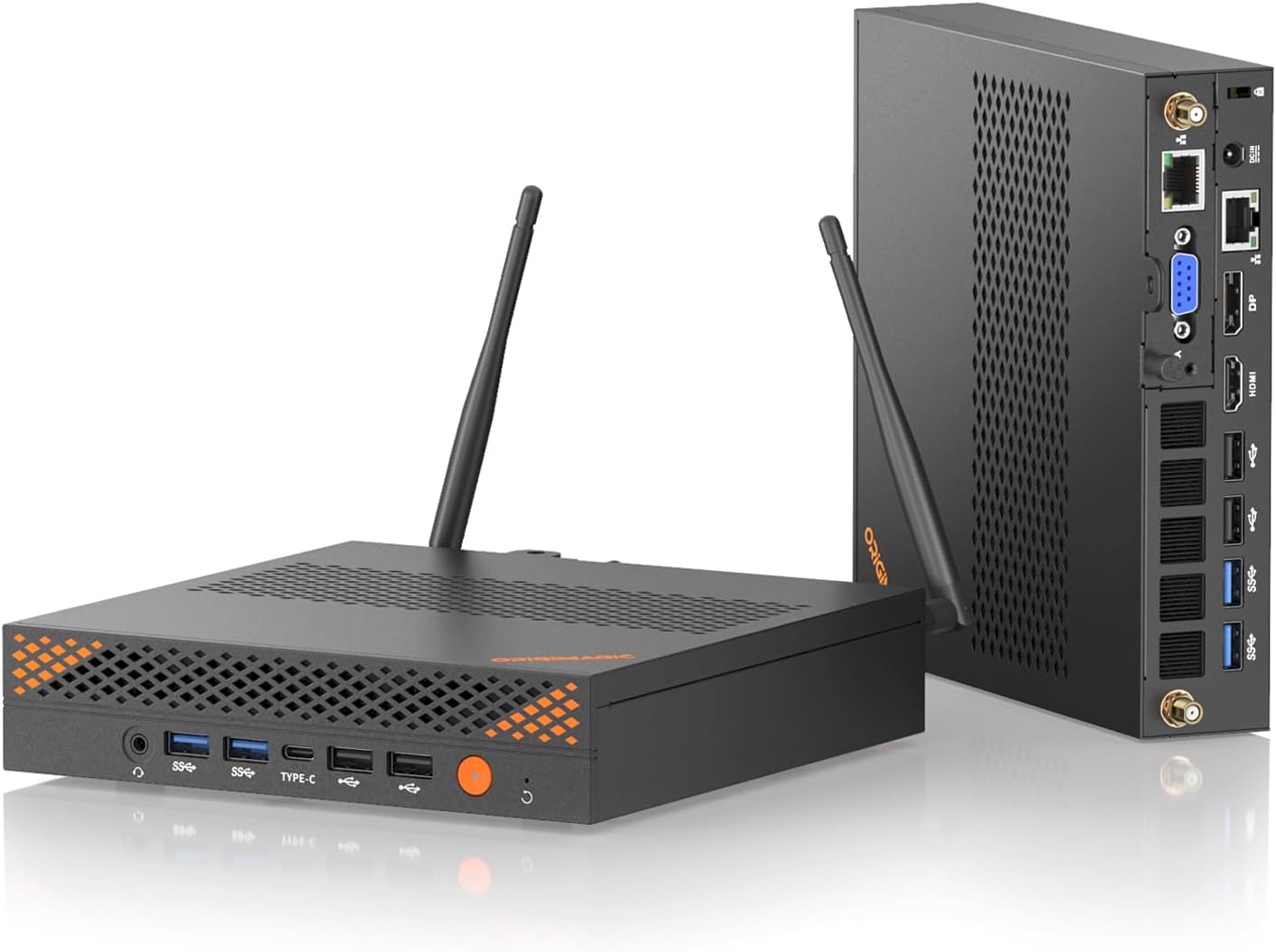 A2 Mini PC Workstation PC with VGA Port, Core i9 13900HK(Up to 5.4GHz), 32GB DDR5 1TB NVMe SSD, 8 USB A Ports/HDMI/DP(4K@144Hz)/USB C, WiFi 6, BT5.2, Home Business Mini Computers