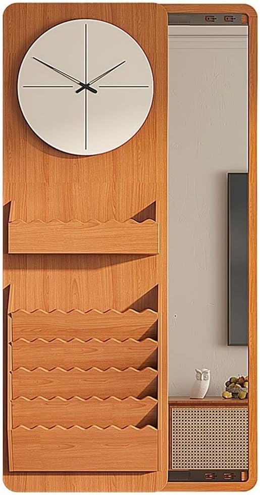 Makeup Table Vanity Wall-Mounted Sliding Dressing Mirror and Dressing Table Integrated, Bedroom Full-Length Mirror with Storage Bracket Vanity Desk(Color:B,Size:150CM)