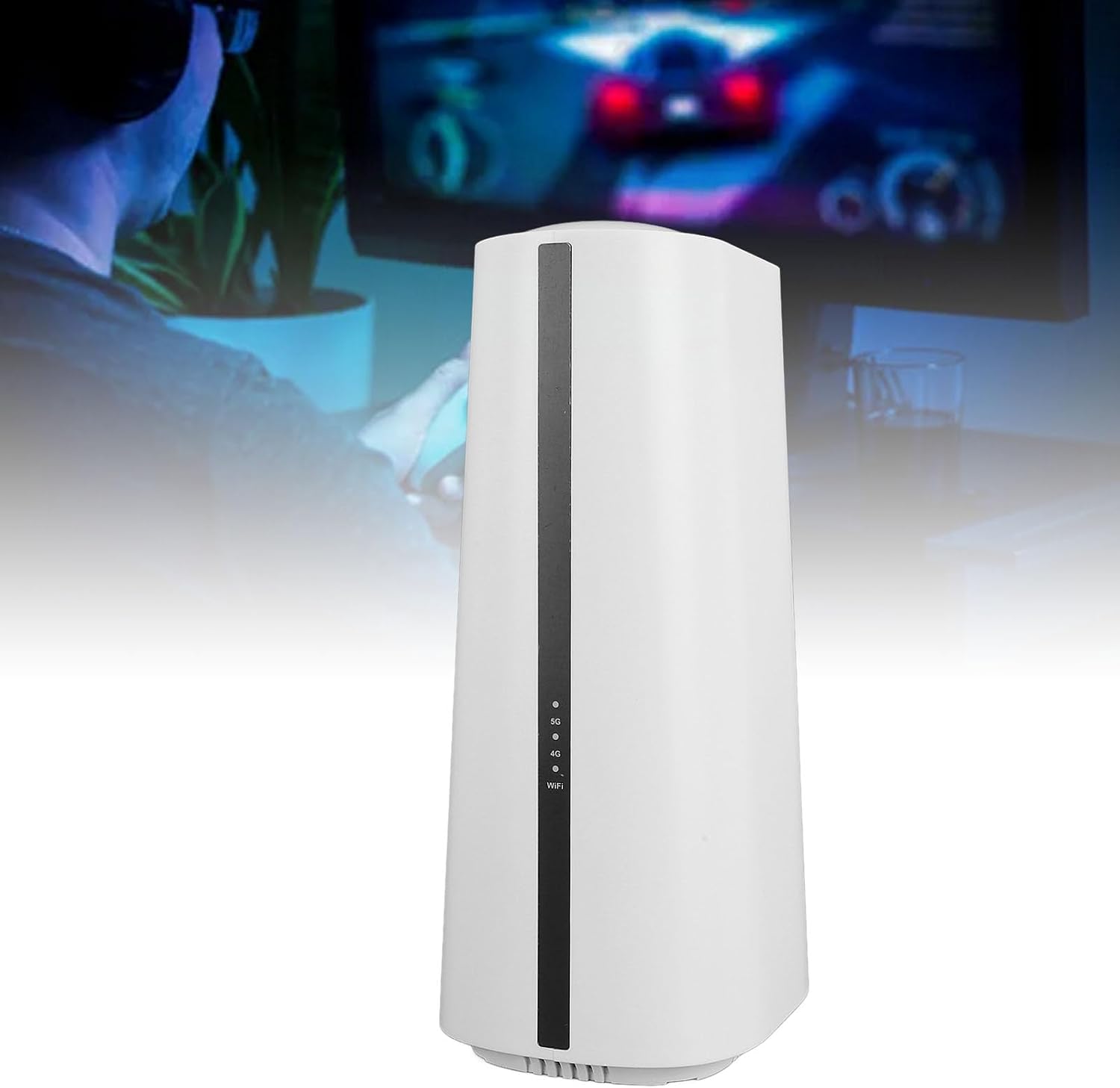 5G CPE Router with SIM Card Slot, 5G NR NSA SA Dual Band Home Router with Built in Antennas, Wire less Internet Router for Home Office Indoor, 64 Users Support (US Plug 100 to
