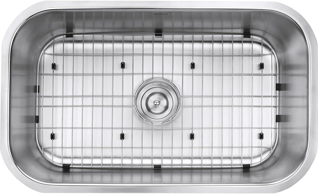 Ruvati 30-inch Undermount Kitchen Sink Single Bowl - 16 Gauge Stainless Steel Kitchen Sink with Brushed Finish hides scratches - Easy-to-Clean Single Bowl Undermount Sinks - RVM4250