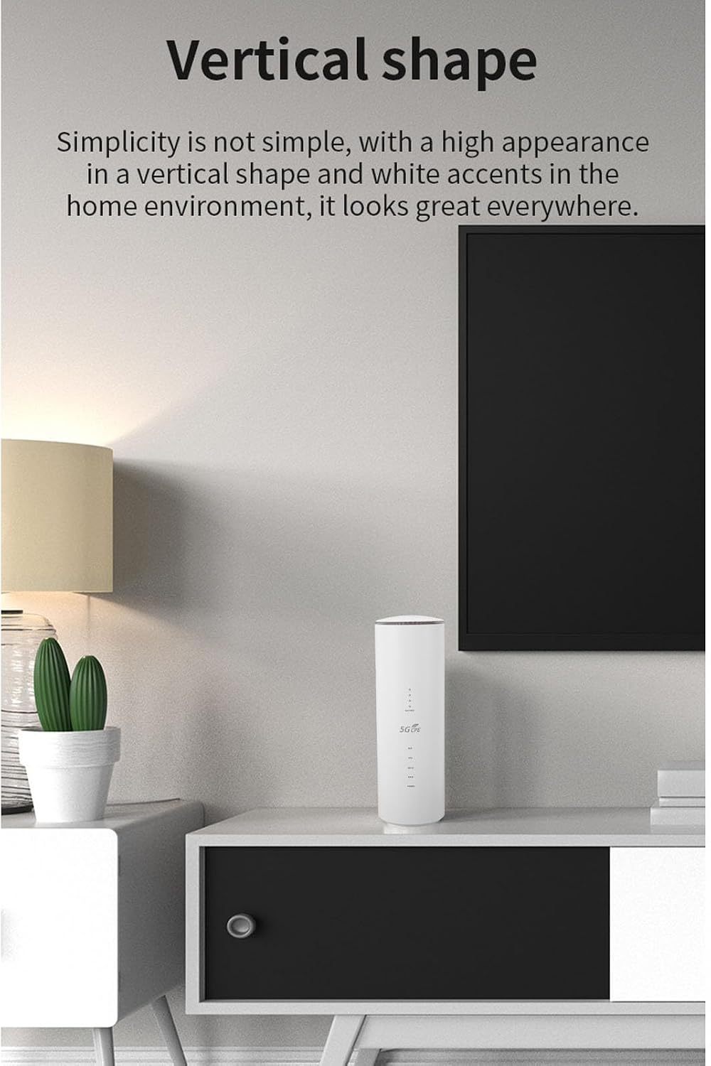 Fabater 5G CPE Router, WiFi 6 Dual Band 1201 Mbps 5 GHz & 574 Mbps 2.4 GHz, 4x4 MIMO 5G Antenna with SIM Card Slot for 32 Devices, for Home Office Indoor Wireless Internet (US)