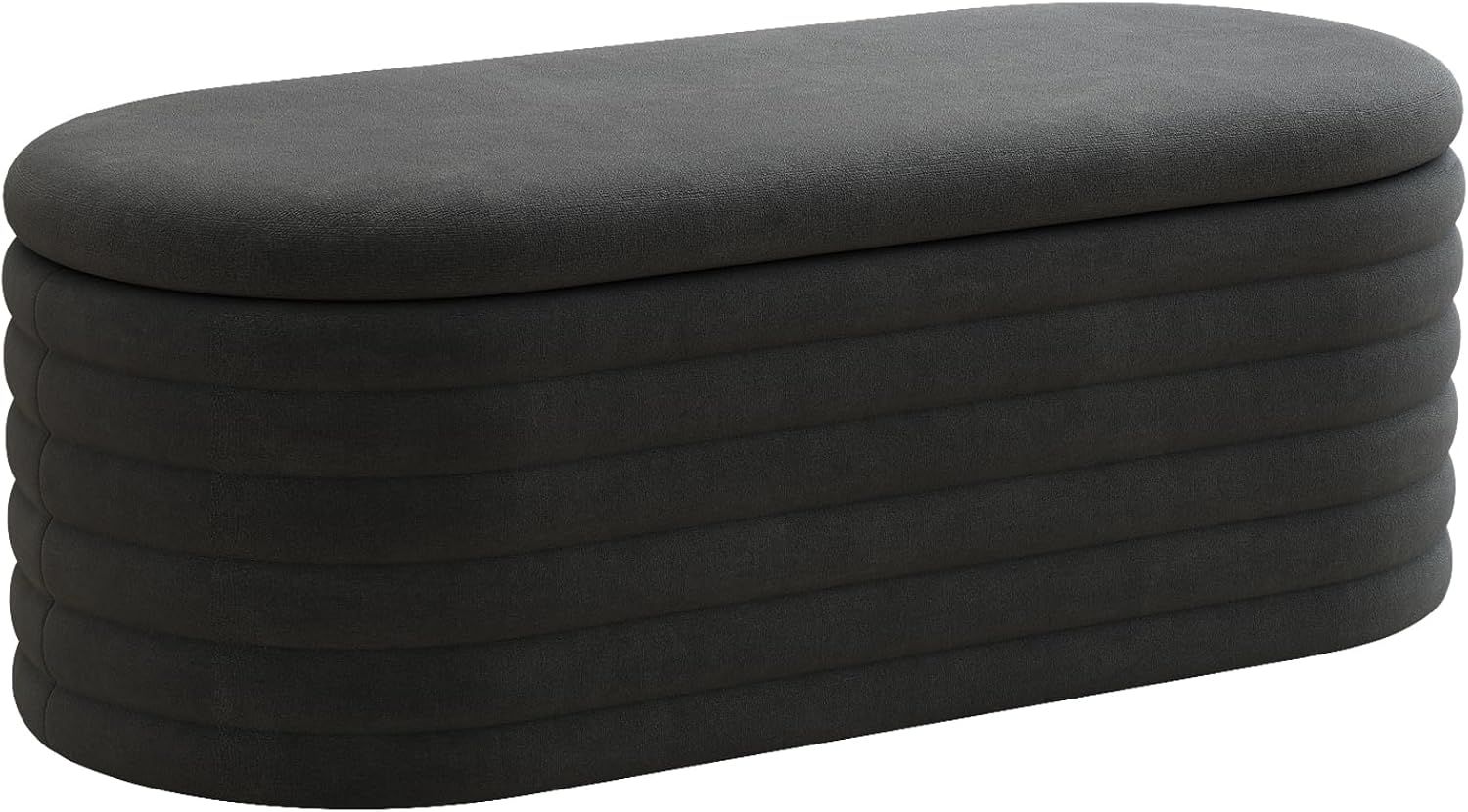 Storage Ottoman Bench 40 inch Upholstered Chenille Fabric Storage Bench for Bedroom End of Bed Stool Aesthetic Large Storag Ottoman for Living Room Entryway,Black