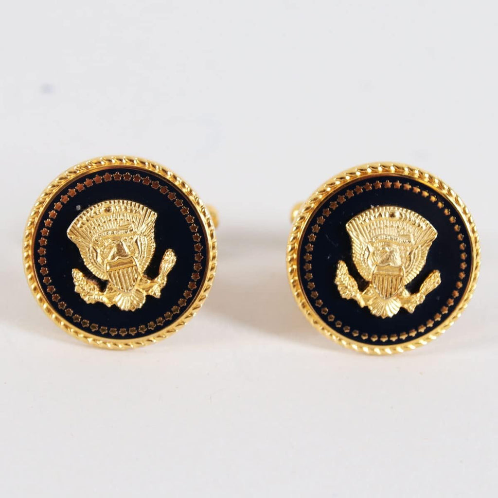 President Bill Clinton Political Lot Incl. VIP Copbalt Cufflinks w/Tie Clip & Inauguration Button Pin