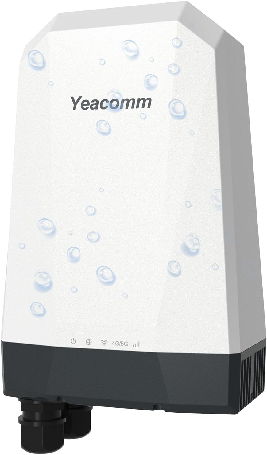 5G Outdoor Router IP67 Waterproof, 5G NR SA/NSA Modem Outdoor CPE with Dual Sim Card Slots Gateway/Bridge/Wireless,Qualcomm SDX62,4 x 4 MIMO,802.3af POE,Band Lock,VPN,Global Version
