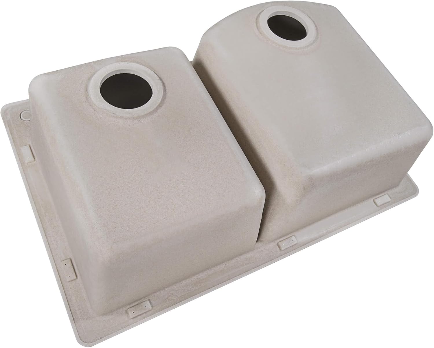 Ruvati 33 x 22 inch epiGranite Drop-in Topmount Granite Composite Quartz Double Bowl Kitchen Sink - Caribbean Sand - RVG1344CS