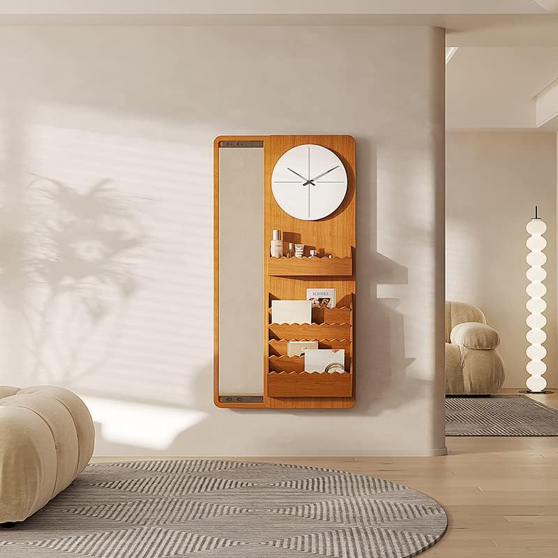 UNNS Wall-Mounted Sliding Dressing Mirror and Dressing Table Integrated, Bedroom Full-Length Mirror with Storage Bracket (Color : A, Size : 120CM)