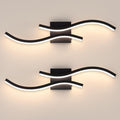 Bathroom Vanity Light Fixture, 26W 5CCT Dimmable Modern Led Bathroom Light Fixtures Over Mirror, LED Vanity Lighting Bar for Bathrooms (Black,2 Packs, 24inch)