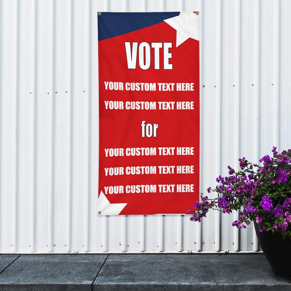 Custom Vertical Vinyl Banner Multiple Sizes Vote Elect Election State Representative Political Outdoor Weatherproof Industrial Yard Signs 10 Grommets 144x60Inches
