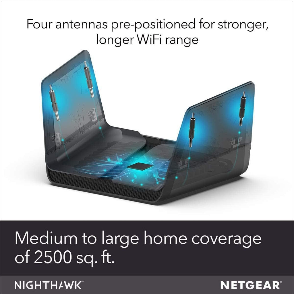 Netgear Nighthawk AX8 Router Wireless Dual-Band (2.4 GHz/5 GHz) Gigabit Ethernet Nero (Renewed)