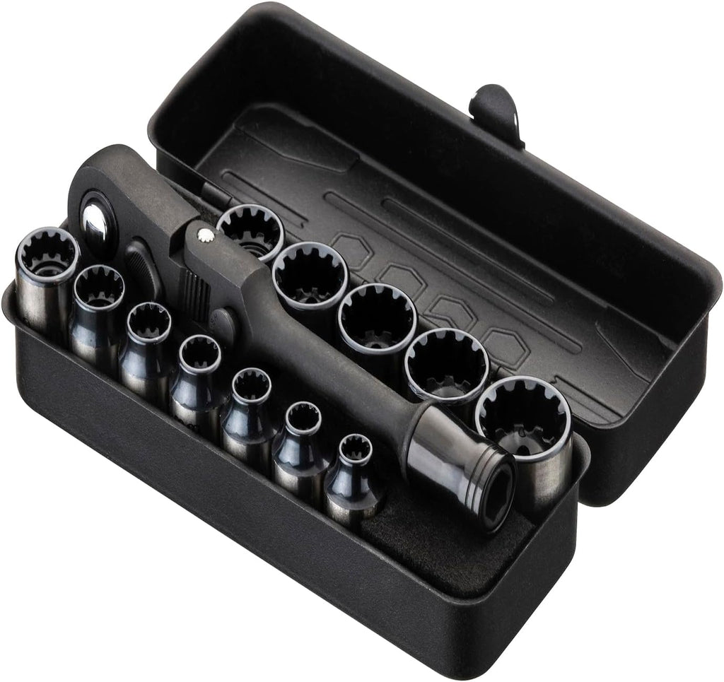 KESI Tool 77-Piece Torx bit Set Fully Armed Set with Waterproof Camera Hard Protective Case with 29-Piece 1/4' Multi Function Bits Set & 13-Piece 1/4' Spline Set & 35-Piece Precision Bits Set (Black)