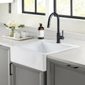 Sinkology Parker 26 Inch Quick-Fit Farmhouse Sink Fireclay Apron Front Single Bowl White – Designed for Easy DIY Installation, Pre-Drilled 1 Faucet Hole, Fits 29 Inch Cabinet