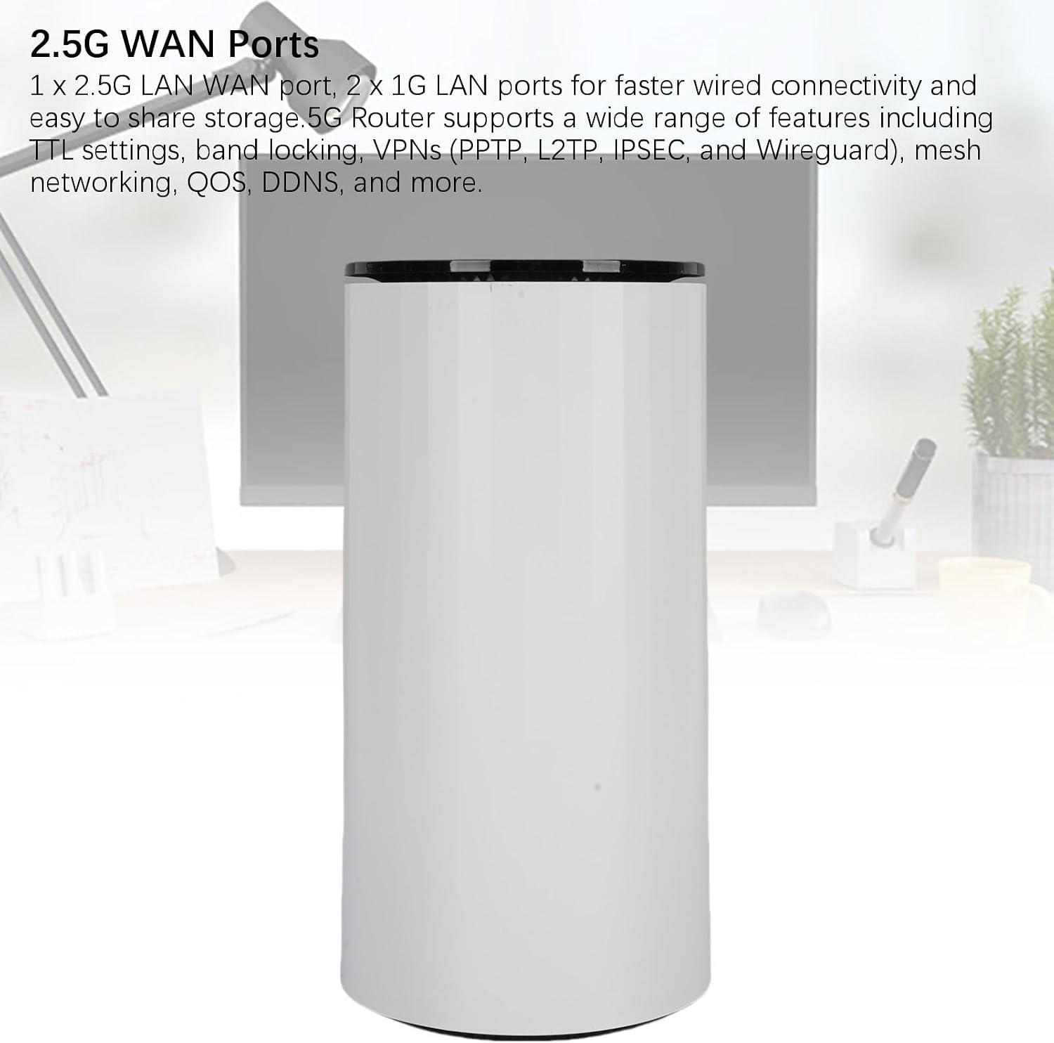 Double Band WiFi 6 Route, 4.67Gbps High Speed Dual Band Wireless Internet Router with 2 SIM Card Slots, 2.5G WAN Port for Home Gaming Streaming (US Plug)