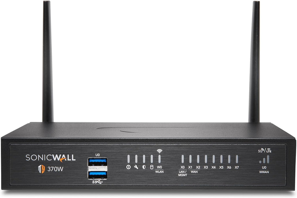 SonicWall TZ370W Wireless SecureUpgradePlus | 3YR Essential Edition | TZ370W Gen7 Firewall with 3 Year Essential Protection Service Suite | SMB Unit with SD-WAN and Malware Protection (02-SSC-6833)