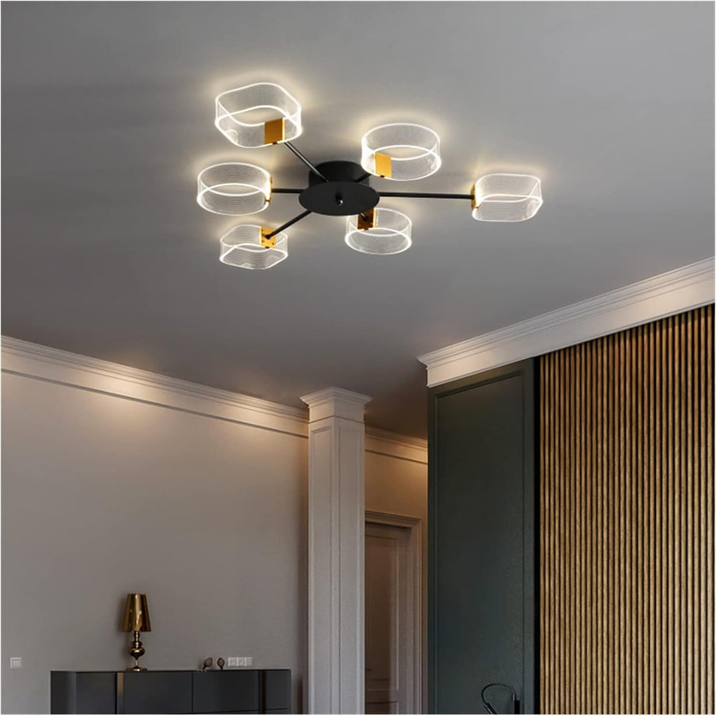 LED Modern Chandelier Lamp, Modern LED Chandelier Acrylic Transparent Lampshade Home Living Room Restaurant Bedroom - Chandelier,Modern LED Chandelier,Ceiling Light fixtures