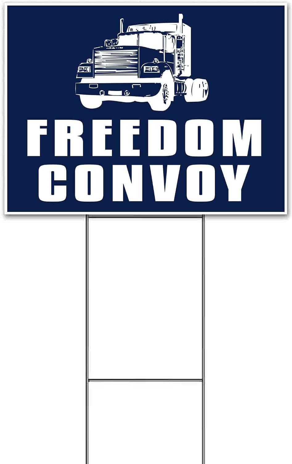 Freedom Convoy (18' x 24') Yard Sign, Quantity Discounts, Multi-Packs, Includes Metal Step Stake, Bandit, Lawn Sign, Advertising, USA | Trump, Republican, Political, Politics, Truck