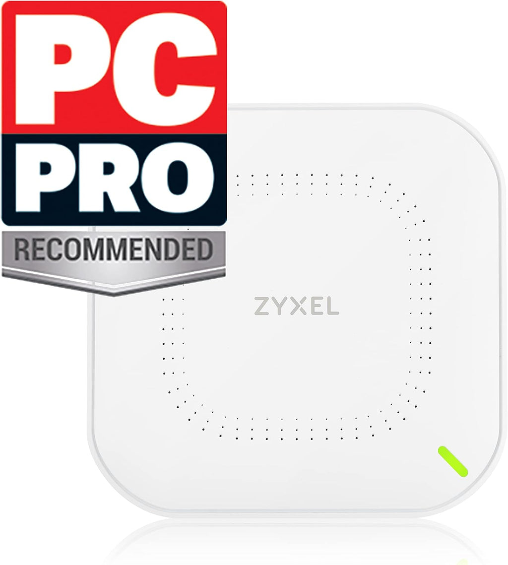 Zyxel WiFi 6 AX1800 Wireless Gigabit Access Point | Mesh, Seamless Roaming, Captive Portal & MU-MIMO | WPA3 Security | Cloud, App or Direct Management | POE+ | AC Adapter Included |NWA90AX