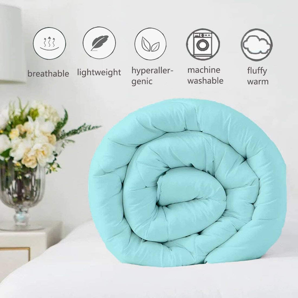 Super Soft 1000-TC All Season Down Alternative Comforter & 2pc Pillow Shams Super King (98' x 108') Inches Decorative Pintuck Comforter 100% Egyptian Cotton 600-GSM Fill & 8-Corner Tabs