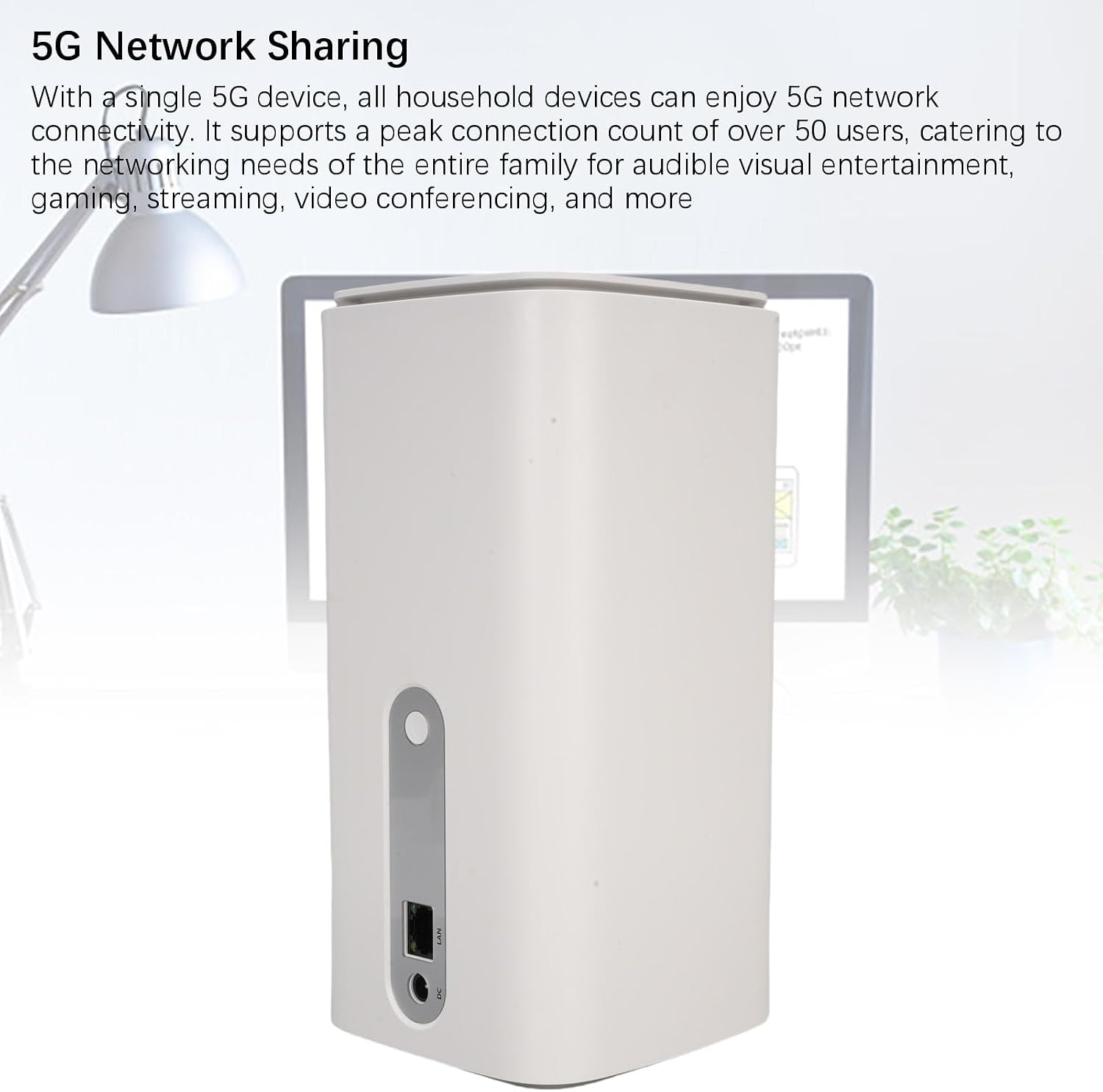 Bewinner 5G CPE Router WiFi 6 Wireless Router Speed up to 4.67Gbps with SIM Card Slot for Home Office Indoor Internet (US Plug)