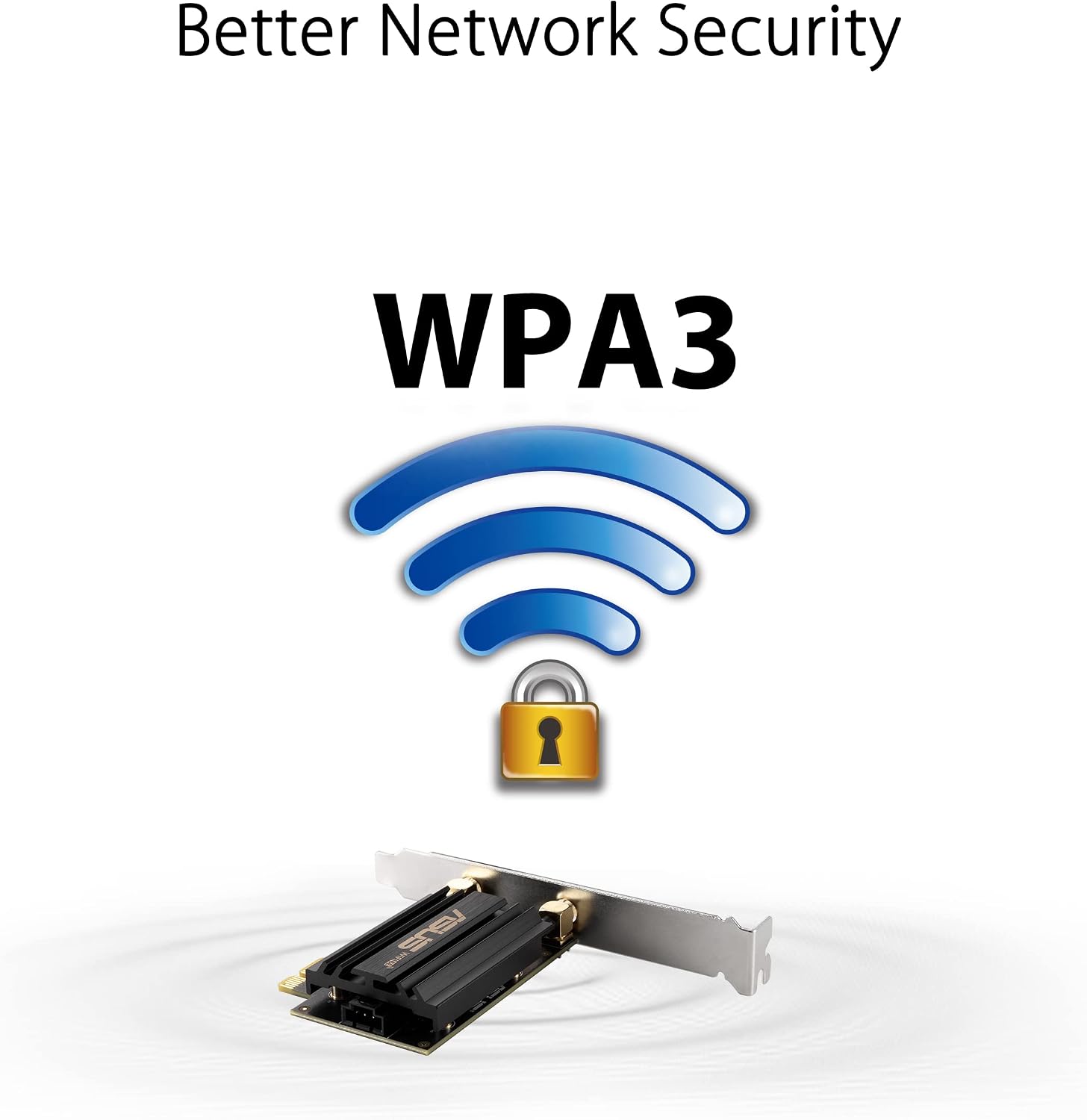ASUS PCE-AXE59BT WiFi6 6E AX5400 PCI-E Adapter with 2 External Antennas and magnetized Base. Supporting 6GHz Band, 160MHz, Bluetooth 5.2, WPA3 Network Security, OFDMA and MU-MIMO
