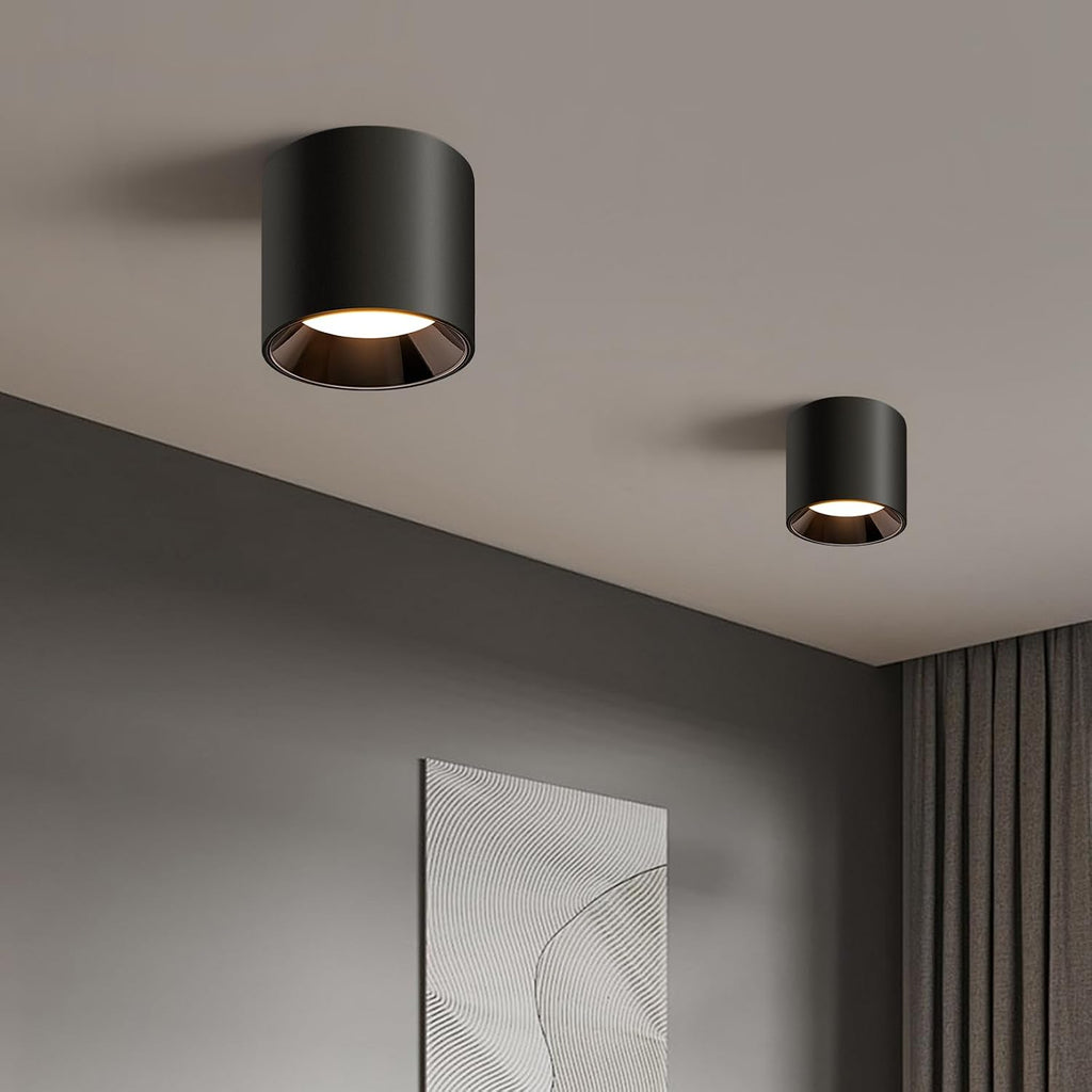 Hallway Light Flush Mount Modern LED Ceiling Light Fixtures for Kitchen Entryway,Dimmable Close to Ceiling Lighting, 4.6'' Cylinder Ceiling Lamps for Dining Room Living Room,20W 4000K 3-Pack