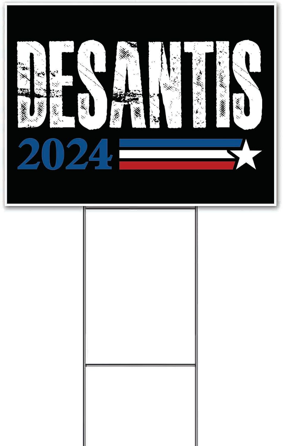 Desantis 2024 (18' x 24') Yard Sign, Quantity Discounts, Multi-Packs, Includes Metal Step Stake, Bandit, New, Advertising, USA | Election, Political, Republican, President, Vote