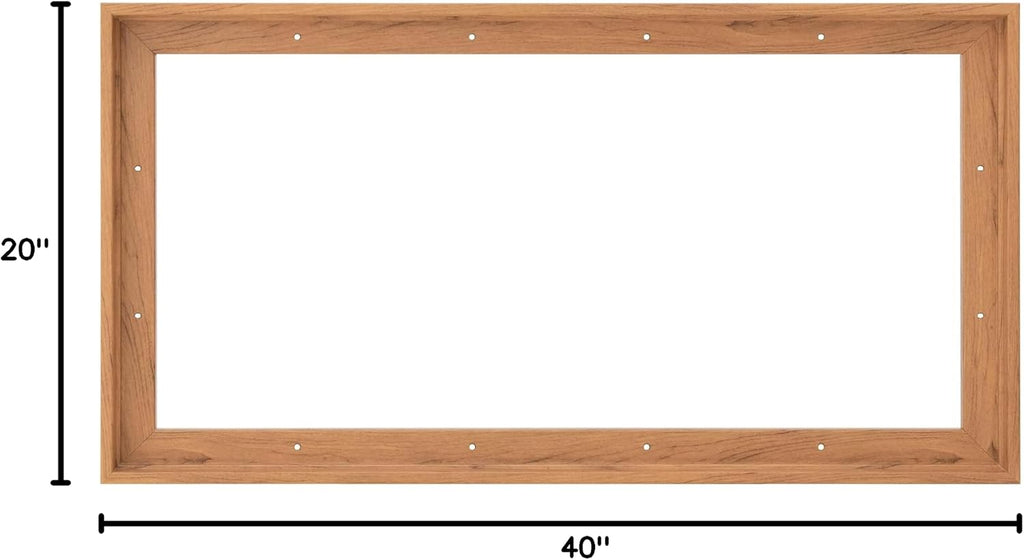 Combo Pack: Floater Frame + inch Stretched Canvas for Painting, 1-3/8' Frame + 3/4' Blank Canvas 12oz Primed 100% Cotton Canvas Fabric (Natural Oak, 20 x 40 inch)