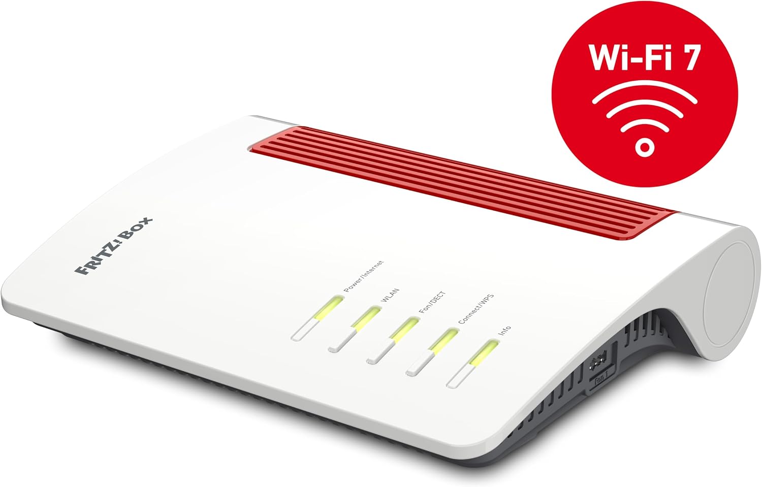 FRITZ!Box 4690 Wi-Fi 7 Mesh Router, for Cable, DSL or Fiber Optic Connection, up to 6,960 Mbit/s, 1x 10 Gigabit WAN and LAN, 3x 2.5 Gigabit LAN, DECT Base, WLAN Mesh, German Version
