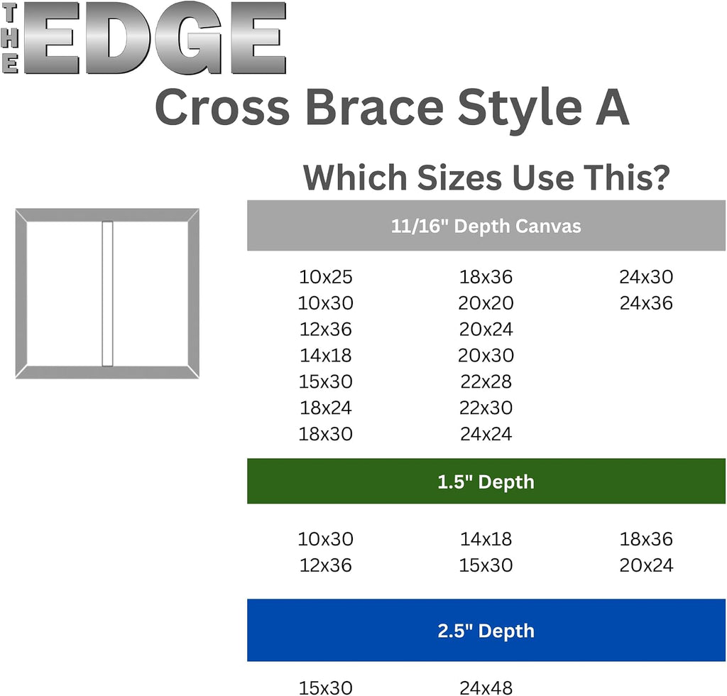 Creative Mark The Edge Deluxe Cotton 2-1/2 in. Deep Stretched Canvas for Painting, 24x48 3-Pack, 14oz. Primed Weight, Universal Archival Priming, Medium Tooth, Frameless Artwork Canvas for Painters