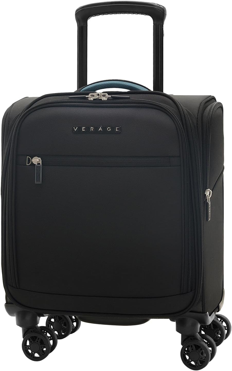 Verage 14-Inch Underseat Carry On Luggage with Spinner Wheels & USB Charging Port, Wheeled Suitcase for Airlines, Lightweight Overnight Bag for Men and Women (14-Inch Compact Underseat Pro)